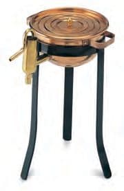Bagnomaria in rame Ø 160 mm con livello – Ø superiore 160 mm, con livello