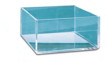 Vasca in plexiglass spessore 8 mm Dim. Int. 120 x 410 x 150 mm - 7 lt – 7 litri; non deve superare i 60 °C