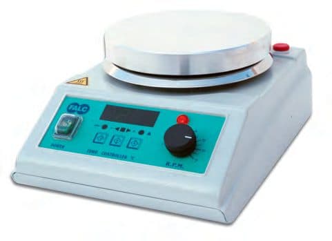Agitatore elettromagnetico con riscaldamento F 80 Digitale – con termometro digitale incorporato e sonda PT 100