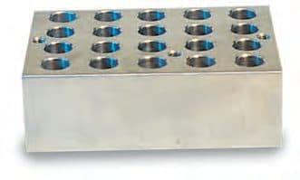 Blocco in alluminio per provette Eppendorf da 0,5 ml (30 fori) – per provette Eppendorf 0,5 ml (Ø x H 8 x 32 mm); 30 fori